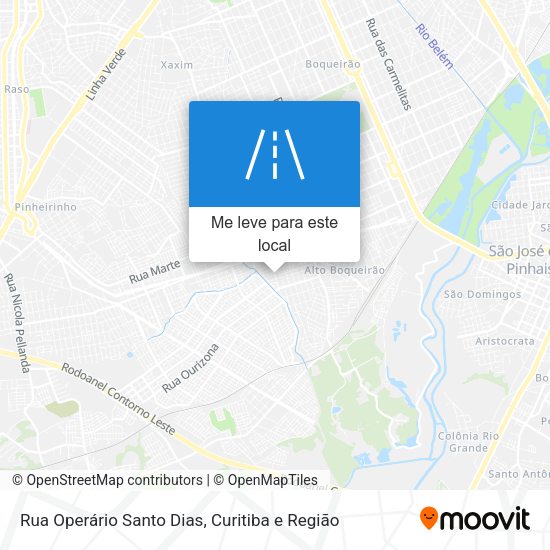 Rua Operário Santo Dias mapa