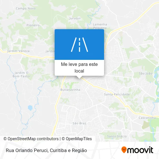 Rua Orlando Peruci mapa