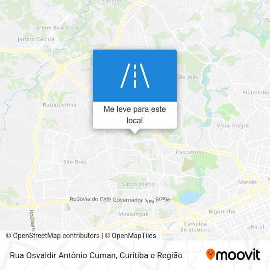 Rua Osvaldir Antônio Cuman mapa