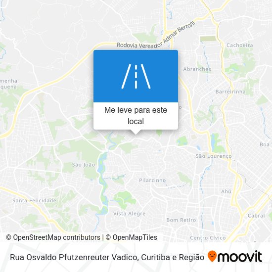 Rua Osvaldo Pfutzenreuter Vadico mapa