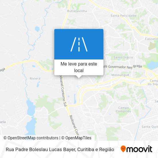 Rua Padre Boleslau Lucas Bayer mapa