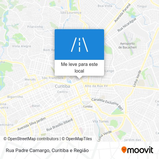 Rua Padre Camargo mapa