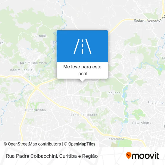 Rua Padre Colbacchini mapa