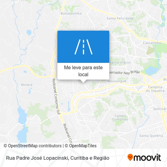 Rua Padre José Lopacinski mapa