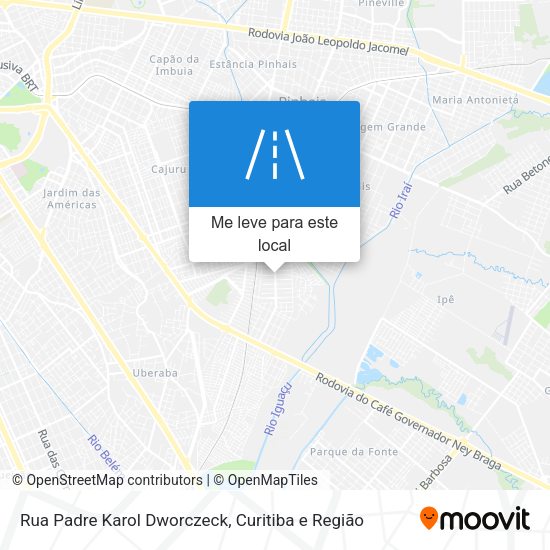 Rua Padre Karol Dworczeck mapa