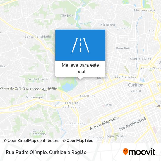 Rua Padre Olímpio mapa