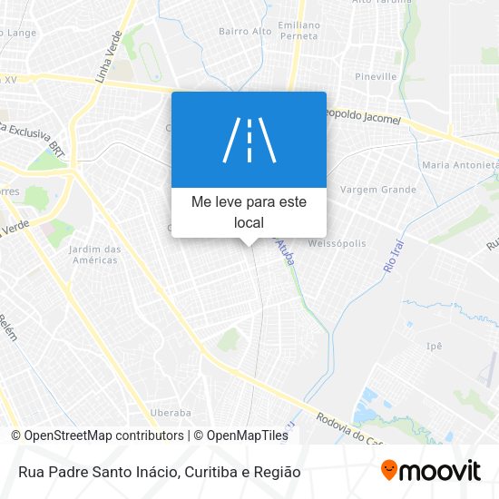 Rua Padre Santo Inácio mapa