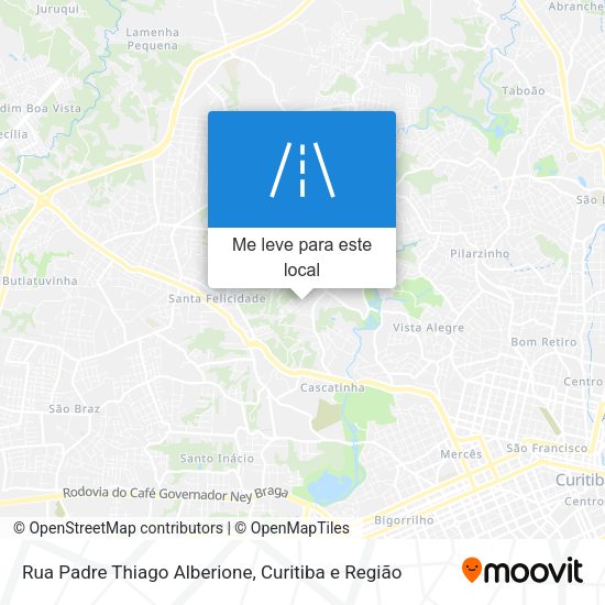 Rua Padre Thiago Alberione mapa