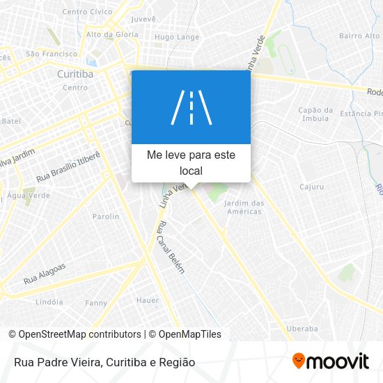 Rua Padre Vieira mapa