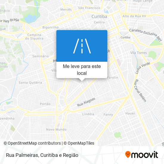 Rua Palmeiras mapa