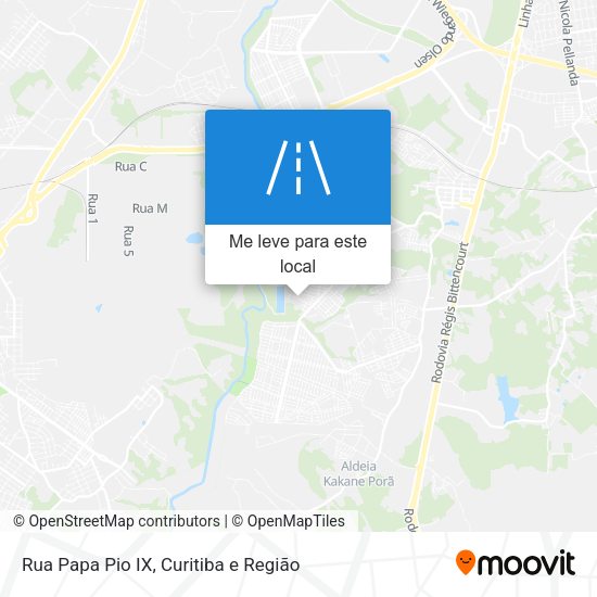 Rua Papa Pio IX mapa