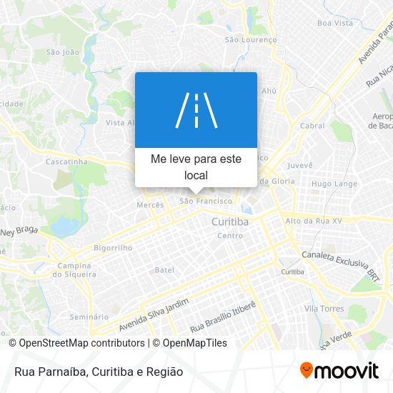 Rua Parnaíba mapa