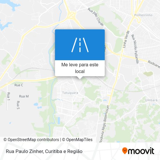 Rua Paulo Zinher mapa