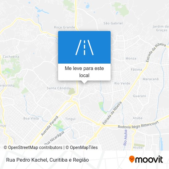 Rua Pedro Kachel mapa
