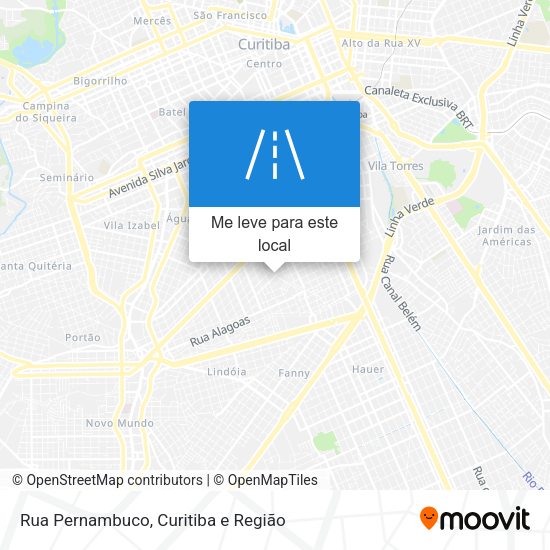 Rua Pernambuco mapa