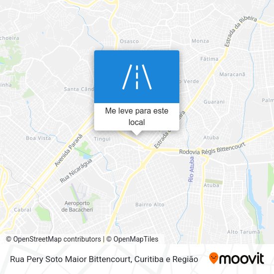 Rua Pery Soto Maior Bittencourt mapa