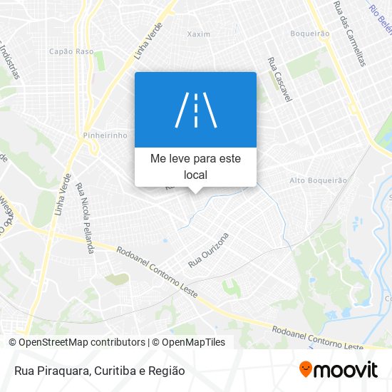 Rua Piraquara mapa