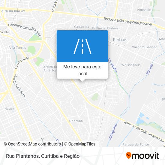 Rua Plantanos mapa