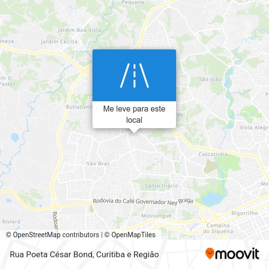 Rua Poeta César Bond mapa
