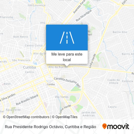Rua Presidente Rodrigo Octávio mapa