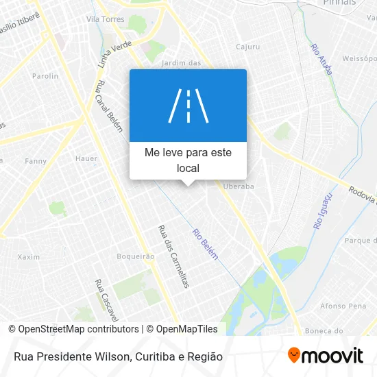Rua Presidente Wilson mapa