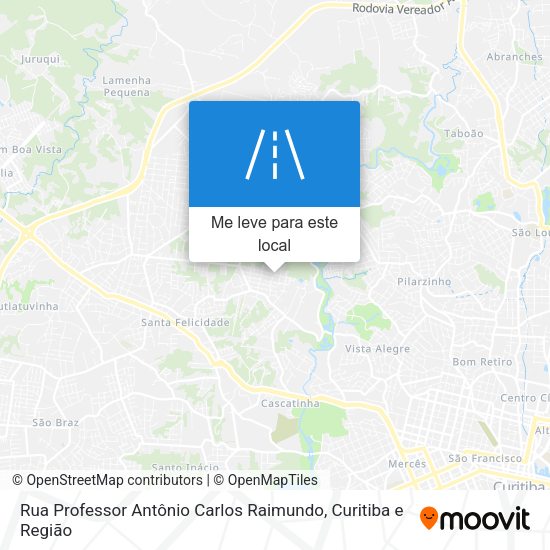 Rua Professor Antônio Carlos Raimundo mapa