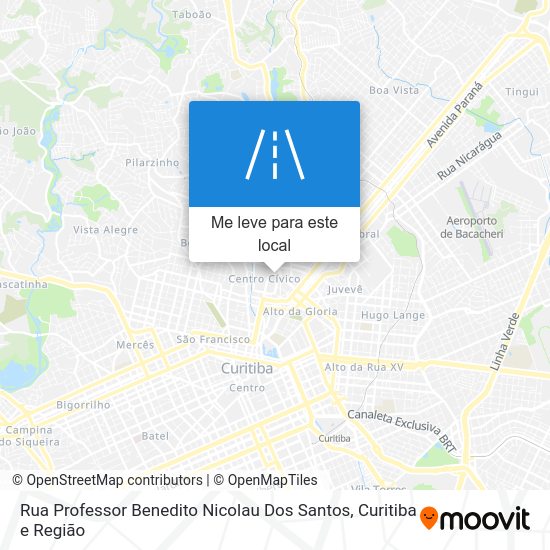 Rua Professor Benedito Nicolau Dos Santos mapa