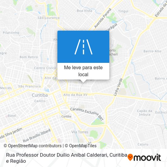 Rua Professor Doutor Duílio Aníbal Calderari mapa