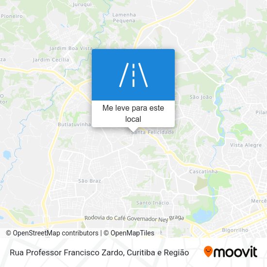 Rua Professor Francisco Zardo mapa