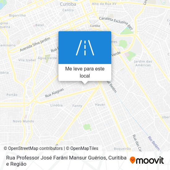 Rua Professor José Farâni Mansur Guérios mapa