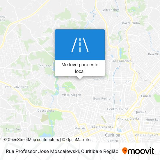 Rua Professor José Moscalewski mapa