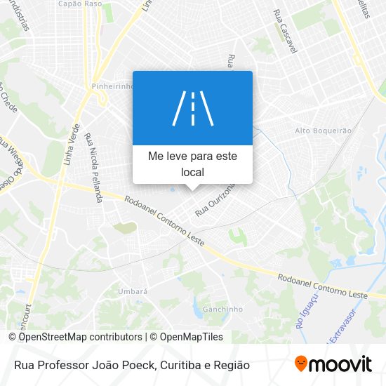 Rua Professor João Poeck mapa
