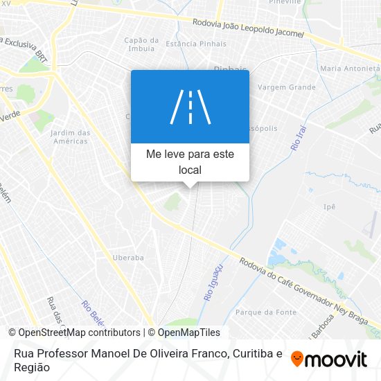 Rua Professor Manoel De Oliveira Franco mapa