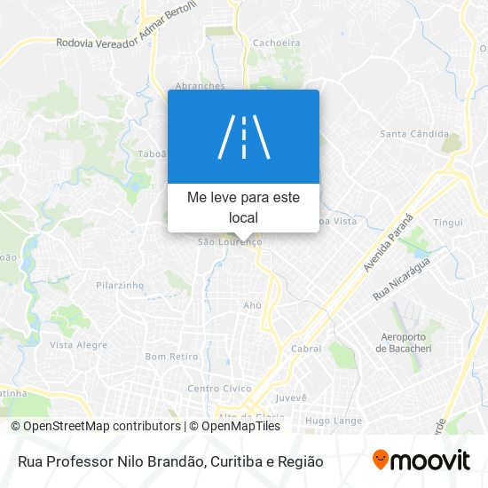 Rua Professor Nilo Brandão mapa