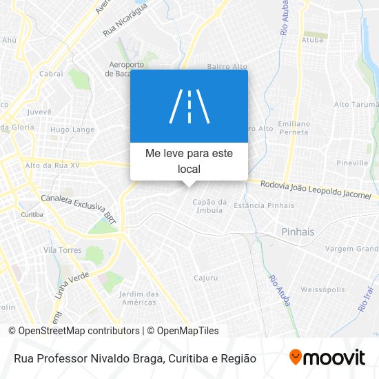 Rua Professor Nivaldo Braga mapa