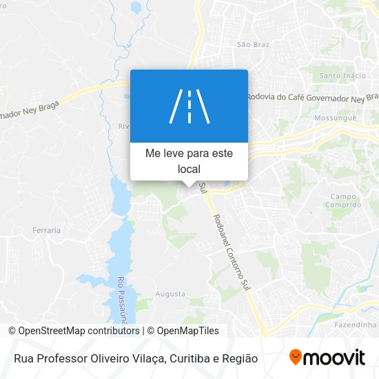Rua Professor Oliveiro Vilaça mapa