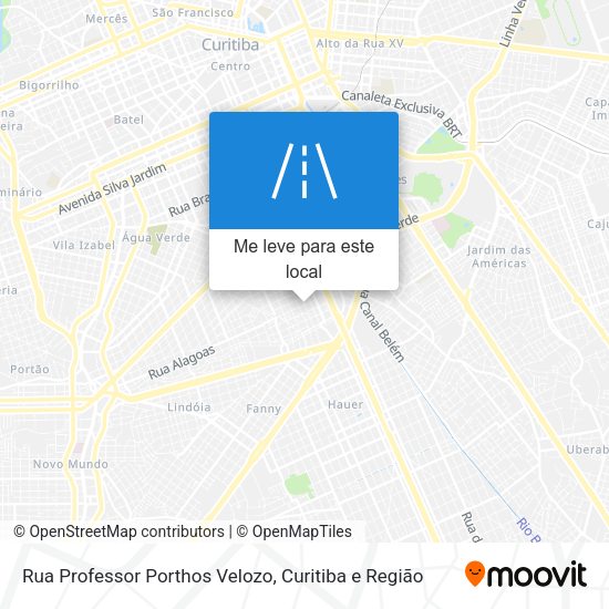 Rua Professor Porthos Velozo mapa