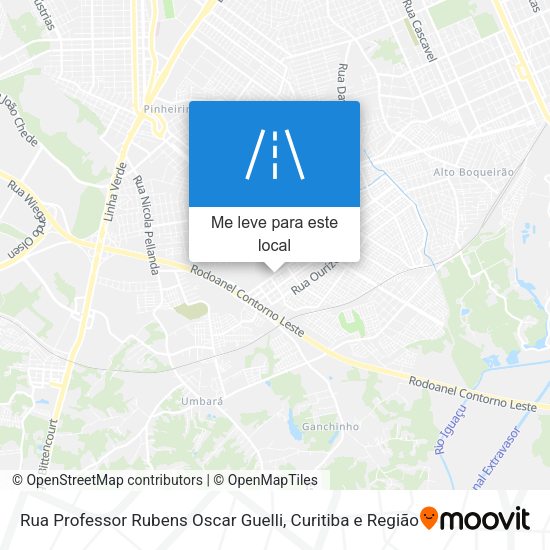 Rua Professor Rubens Oscar Guelli mapa