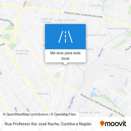 Rua Professor Rui José Rache mapa