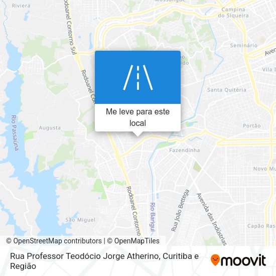 Rua Professor Teodócio Jorge Atherino mapa