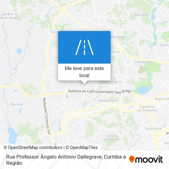 Rua Professor Ângelo Antônio Dallegrave mapa