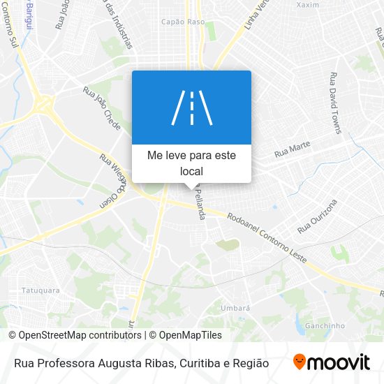 Rua Professora Augusta Ribas mapa