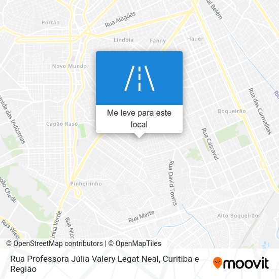 Rua Professora Júlia Valery Legat Neal mapa
