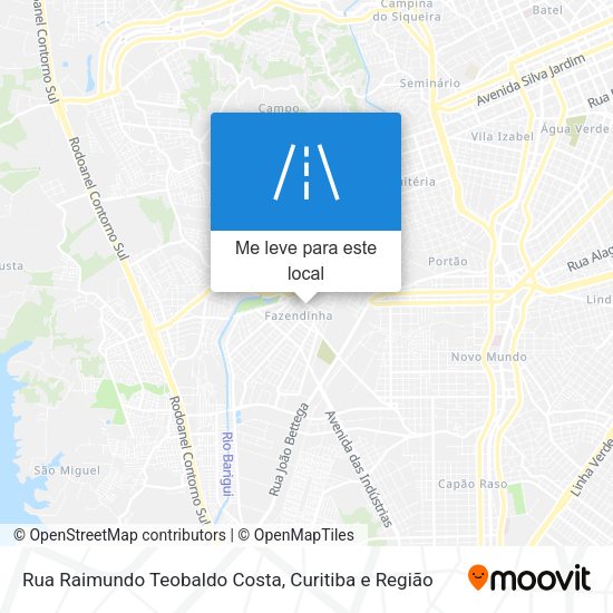 Rua Raimundo Teobaldo Costa mapa