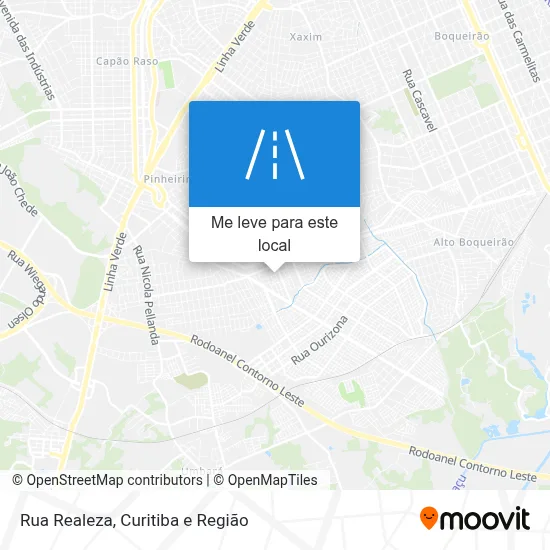 Rua Realeza mapa