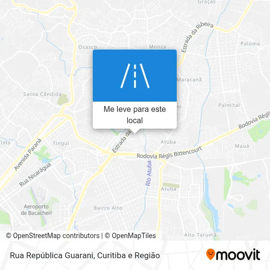 Rua República Guarani mapa