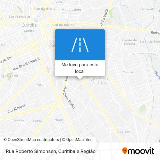 Rua Roberto Simonsen mapa