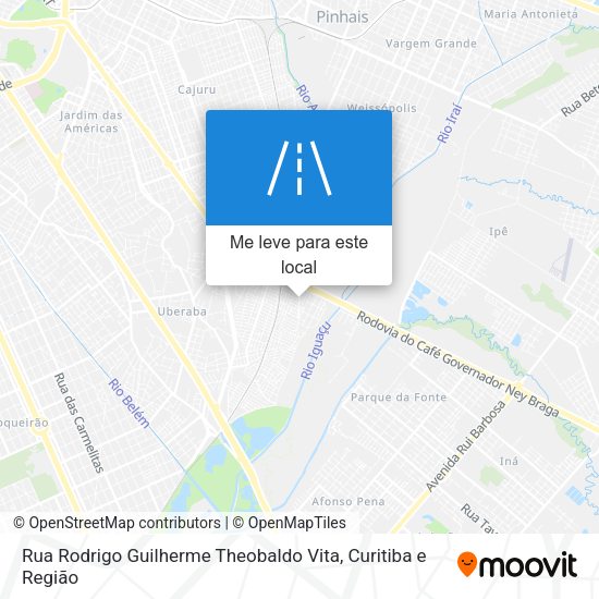 Rua Rodrigo Guilherme Theobaldo Vita mapa