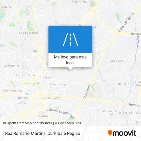 Rua Romário Martins mapa