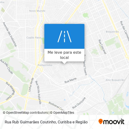 Rua Rub Guimarães Coutinho mapa